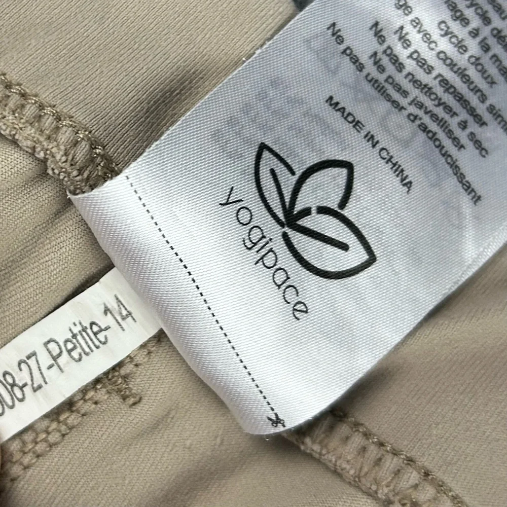 Yogipace Women’s Pull On Pants Pockets Beige Size XXL